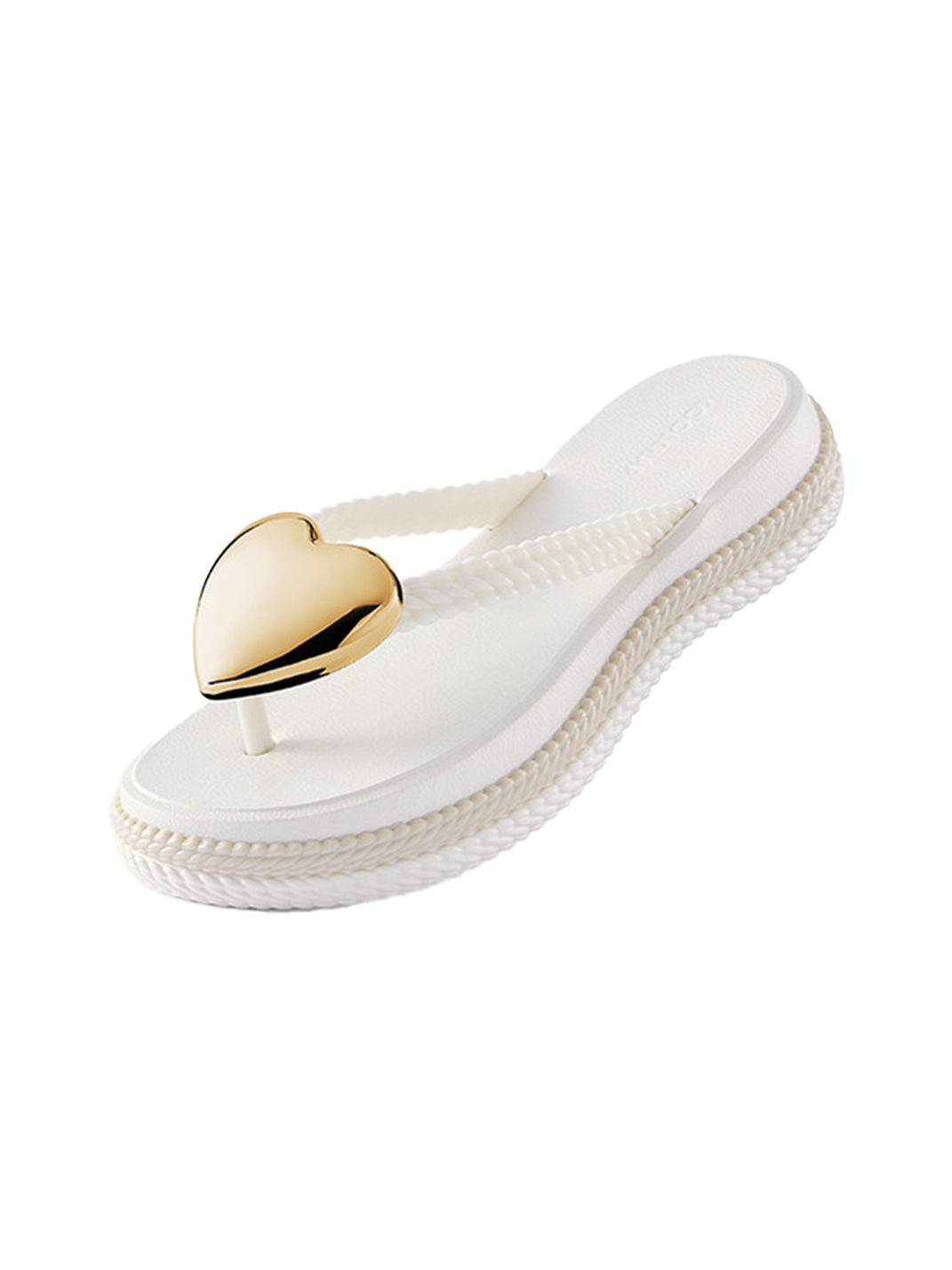 Heart Wave Platform Flip-Flops - View 5