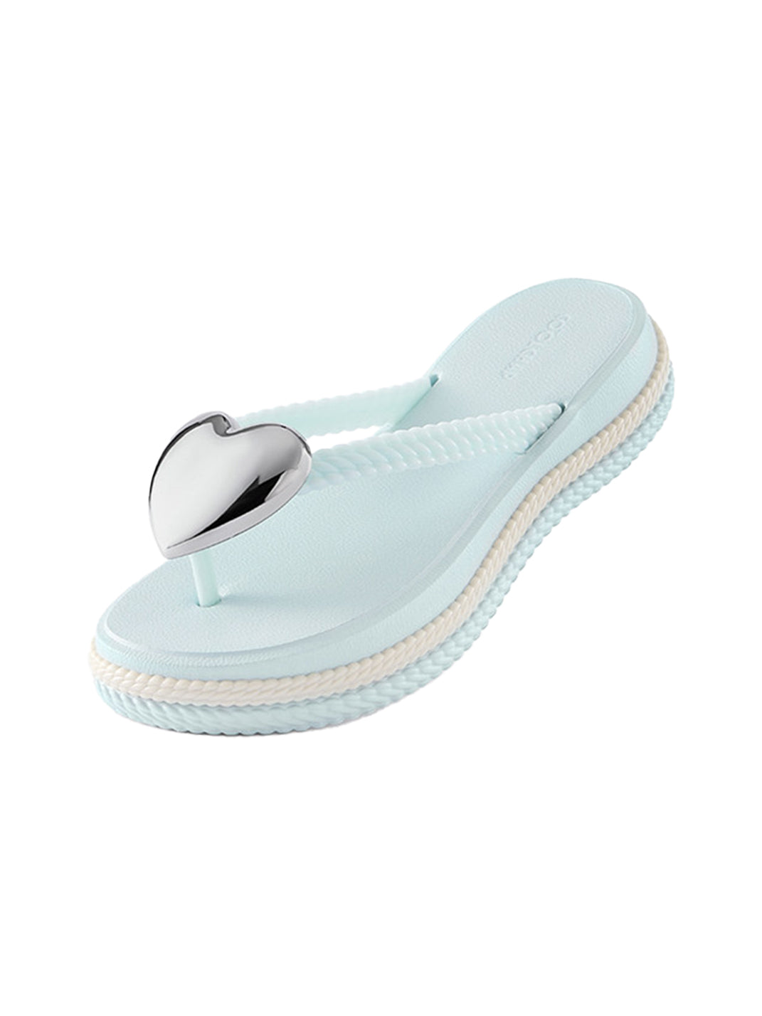 Heart Wave Platform Flip-Flops - View 12