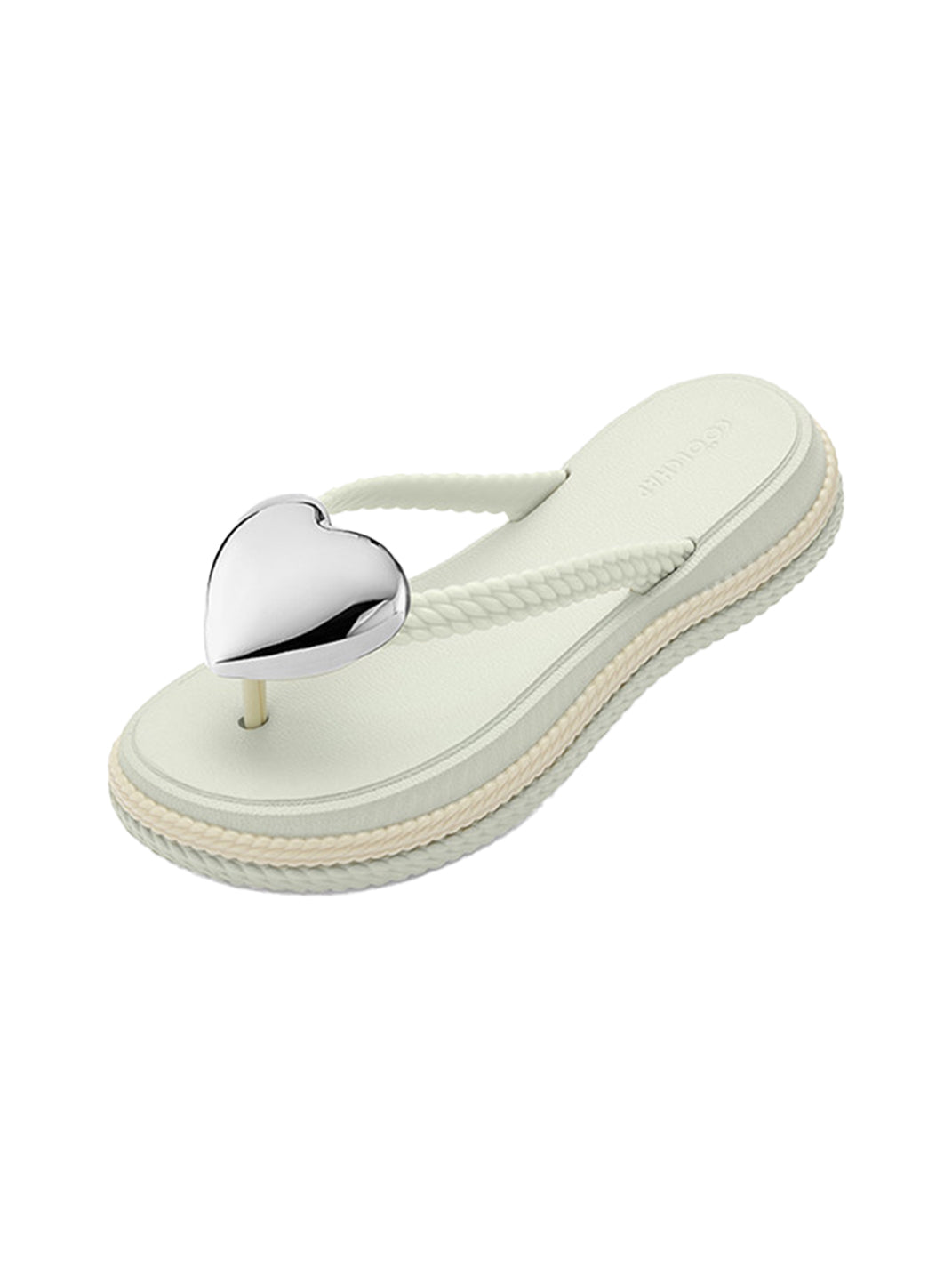 Heart Wave Platform Flip-Flops - View 18