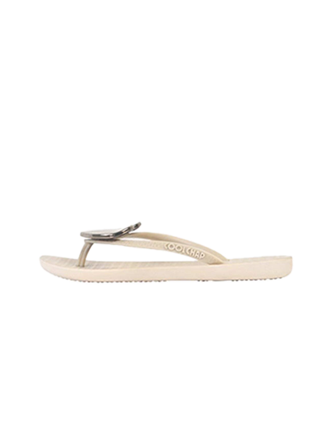 Heart-Plaque Minimal Thong Flip-Flops - View 5