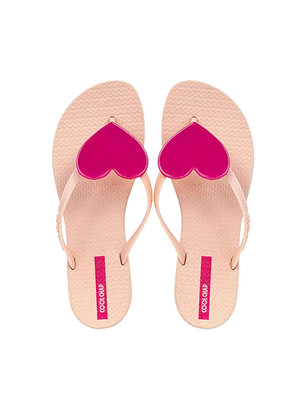 Heart-Plaque Minimal Thong Flip-Flops - View 9