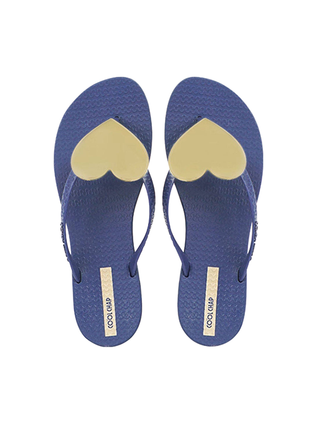 Heart-Plaque Minimal Thong Flip-Flops - View 11