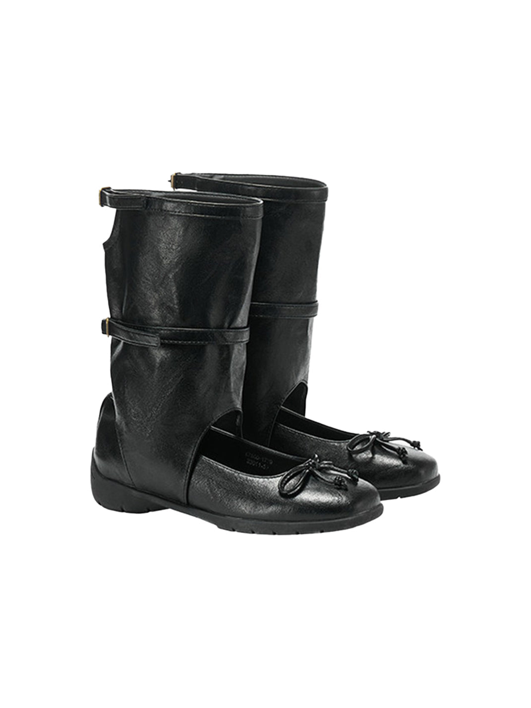 Perforated Leather Mid-Calf Lace-Up Boots - View 8