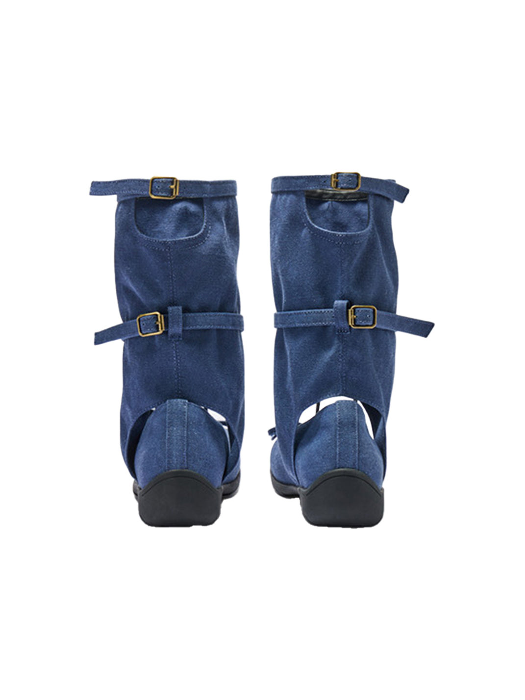 Perforated Leather Mid-Calf Lace-Up Boots - View 13