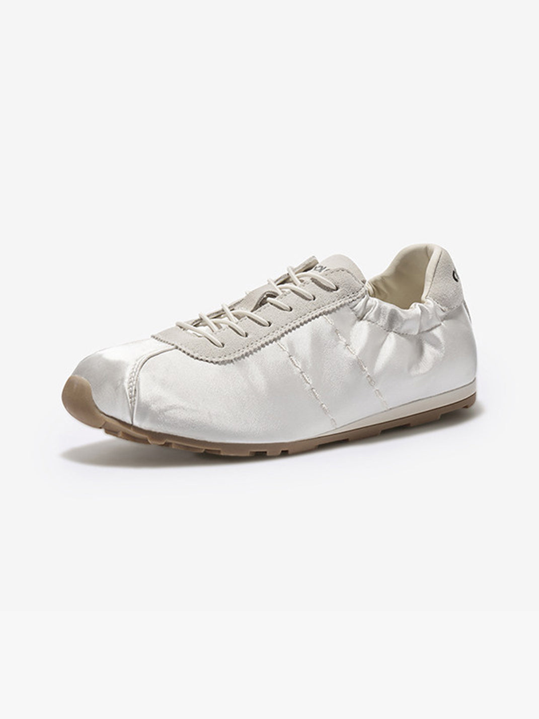 Satin Low-Profile Lace-Up Sneakers - View 5