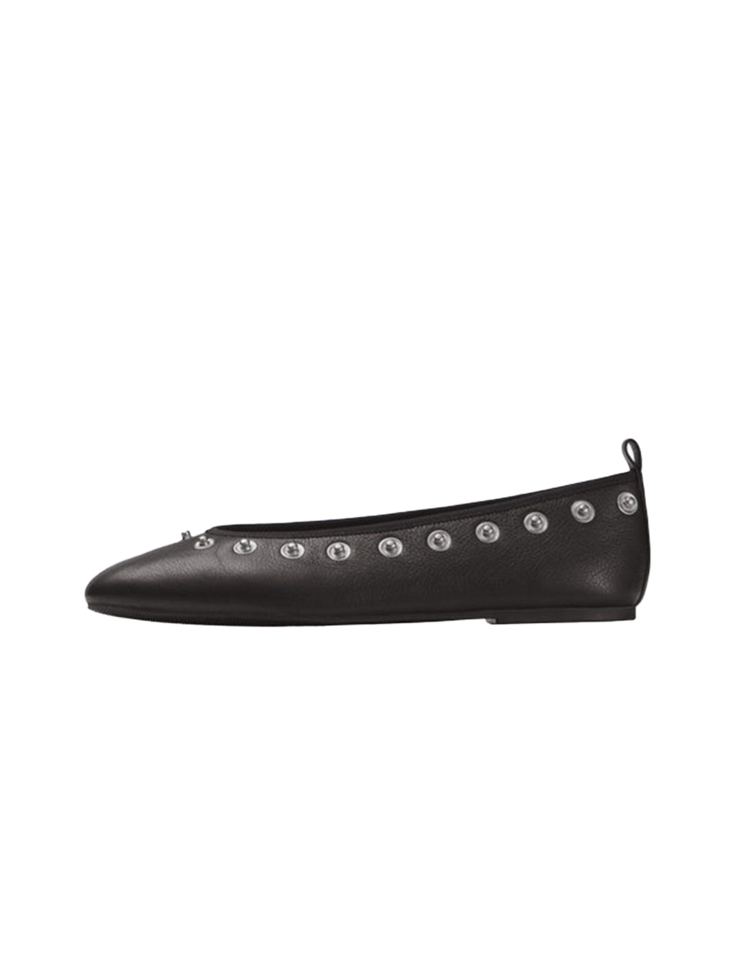 Studded Floral Square-Toe Flats - View 6