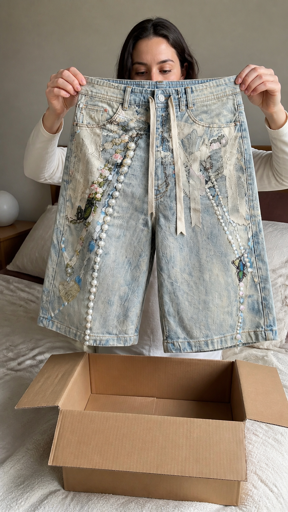 Crane Drift Denim Jorts natural UGC showcase 4
