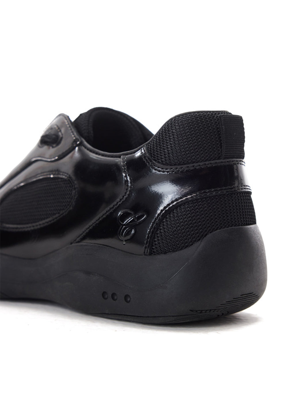 Polished Leather Retro Runner Sneakers - View 3