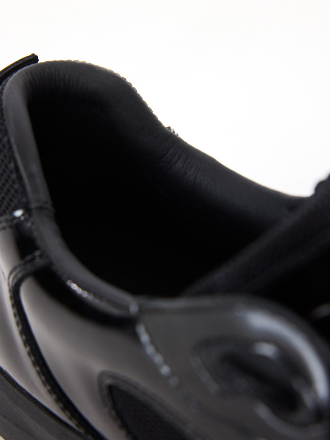Polished Leather Retro Runner Sneakers - View 4