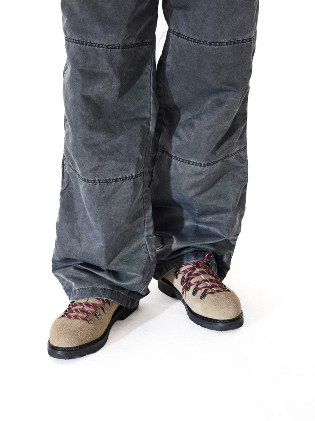 Sand Suede Hiking-Lace Derby Shoes - View 3