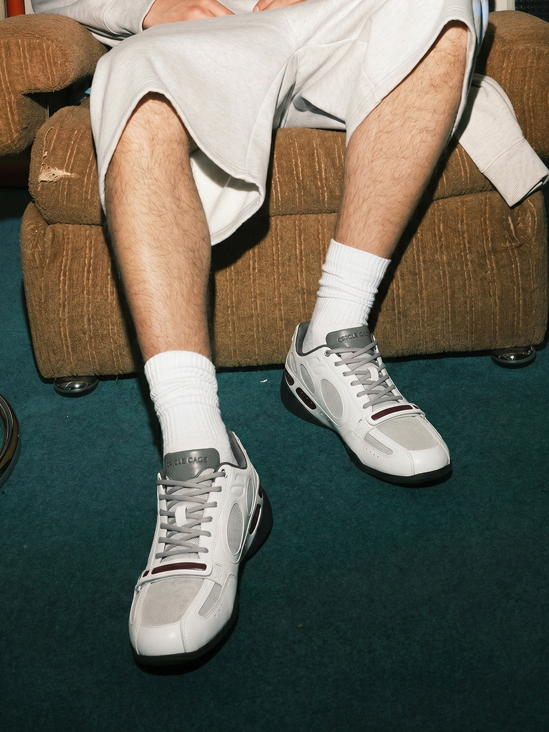 Perforated Retro Sport Sneakers - View 2