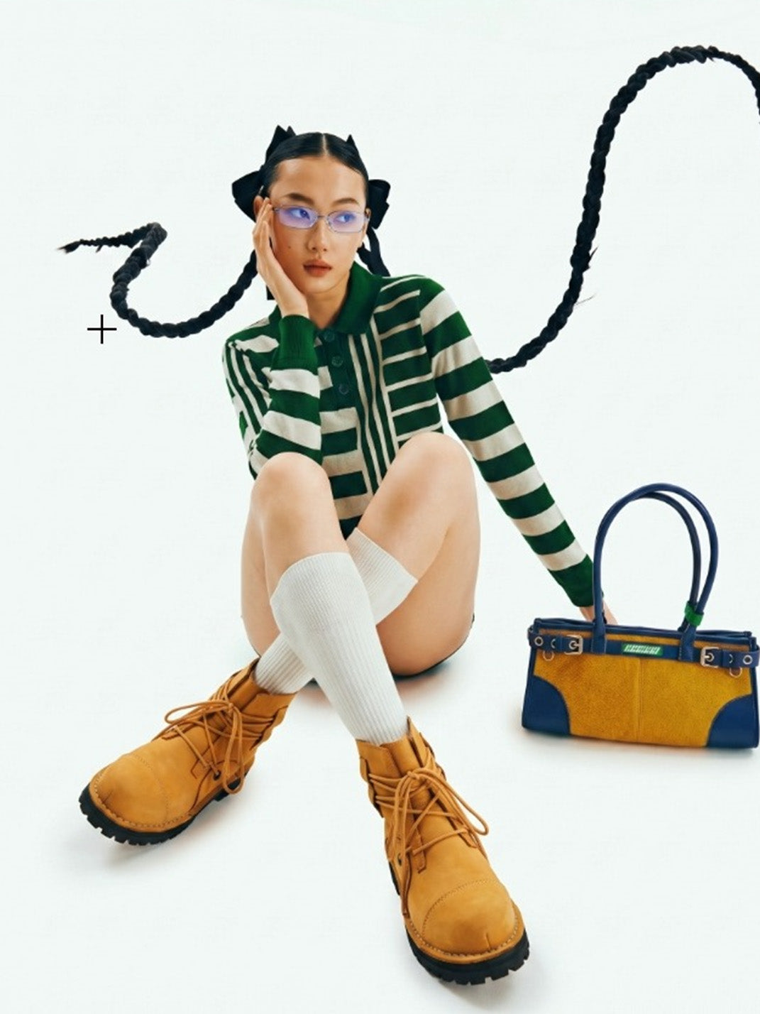 Two-Tone Leather Utility Ankle Boots - View 4