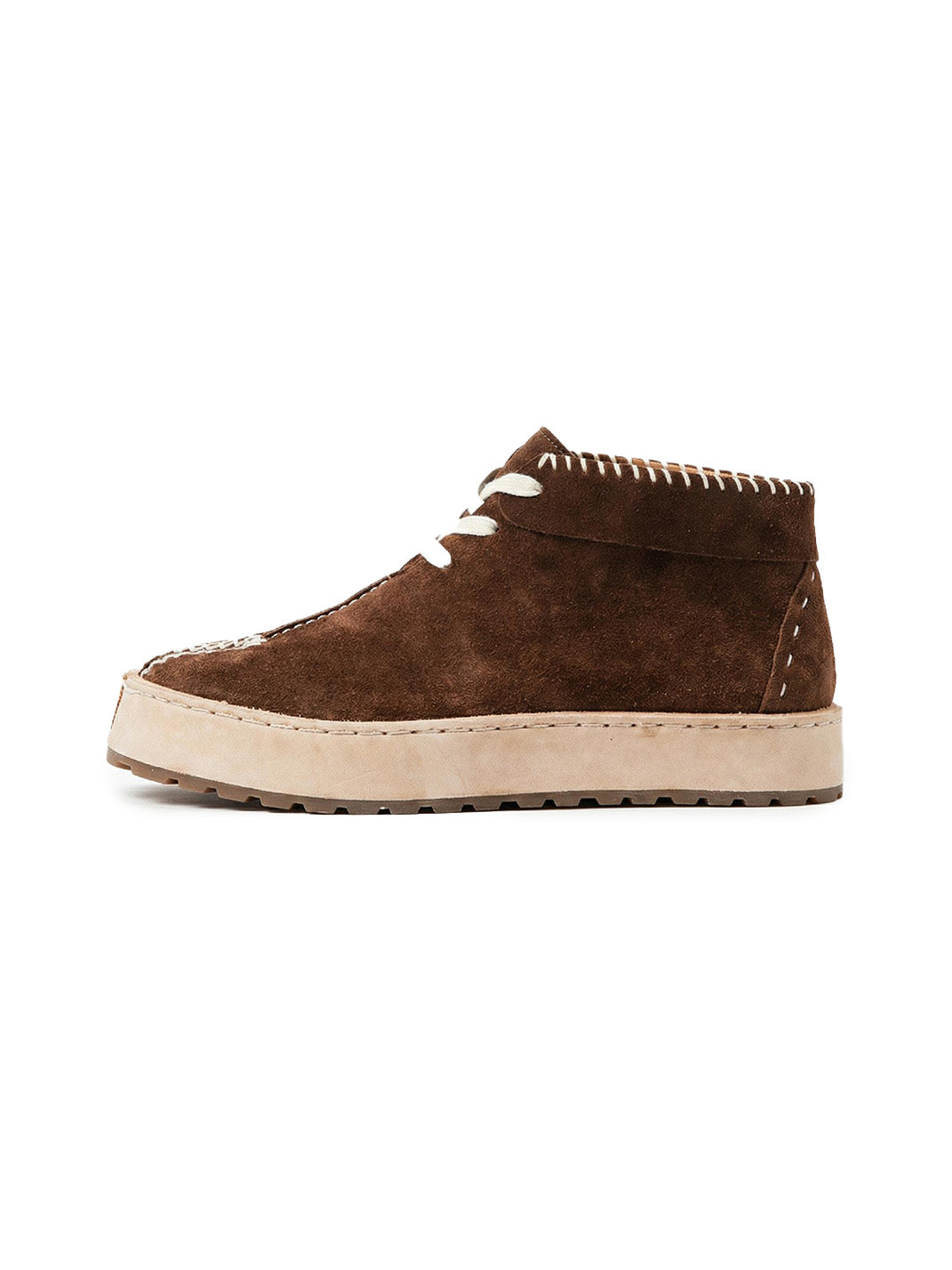 Split-Toe Leather Lace-Up Chukka Boots
