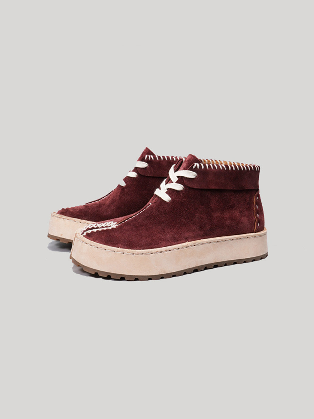Split-Toe Leather Lace-Up Chukka Boots - View 8