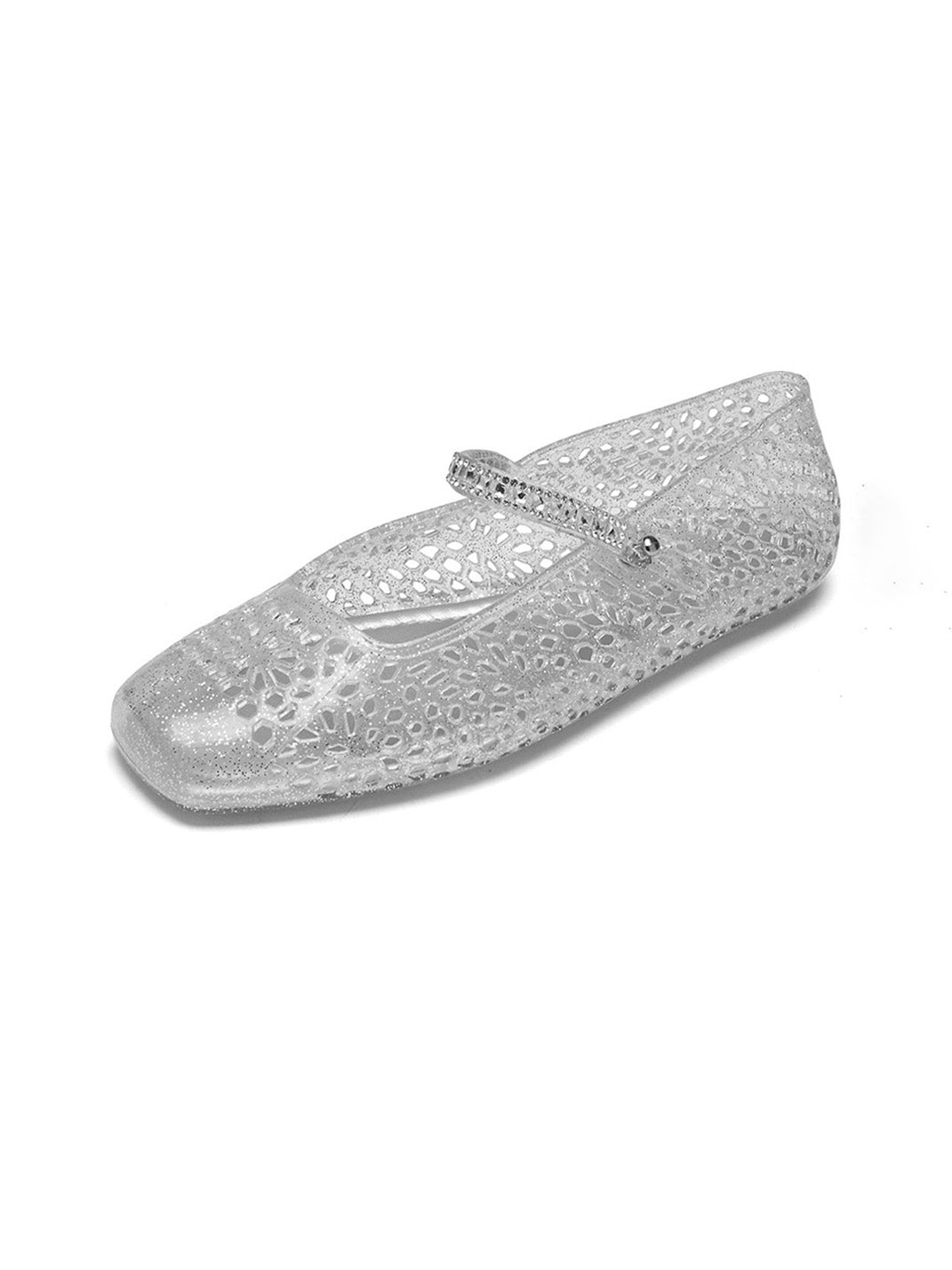 Crystal Glitter Mary Jane Ballet Flats - View 6