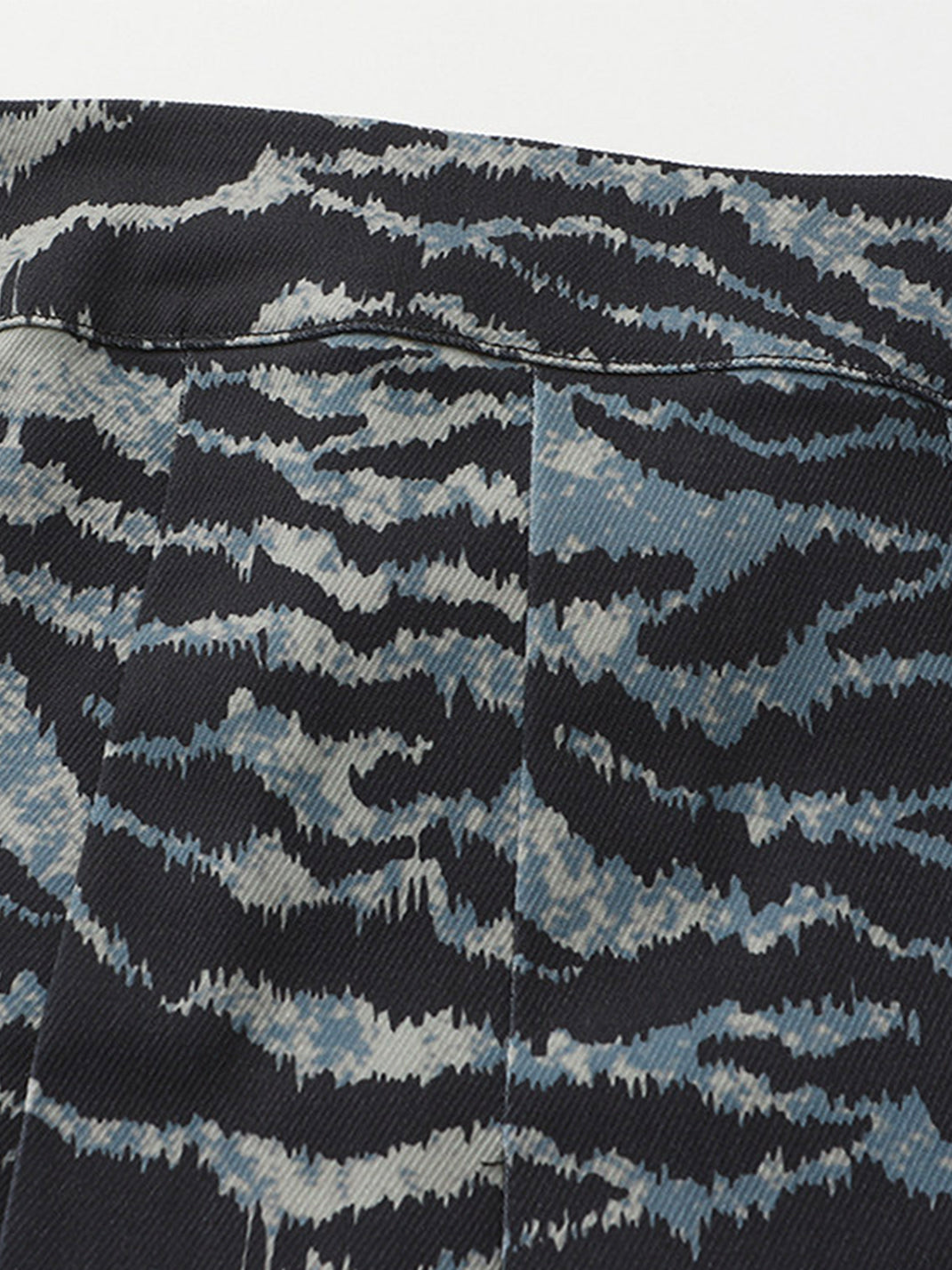 Tiger-Print Detachable Skirt-Flare Pants - View 13