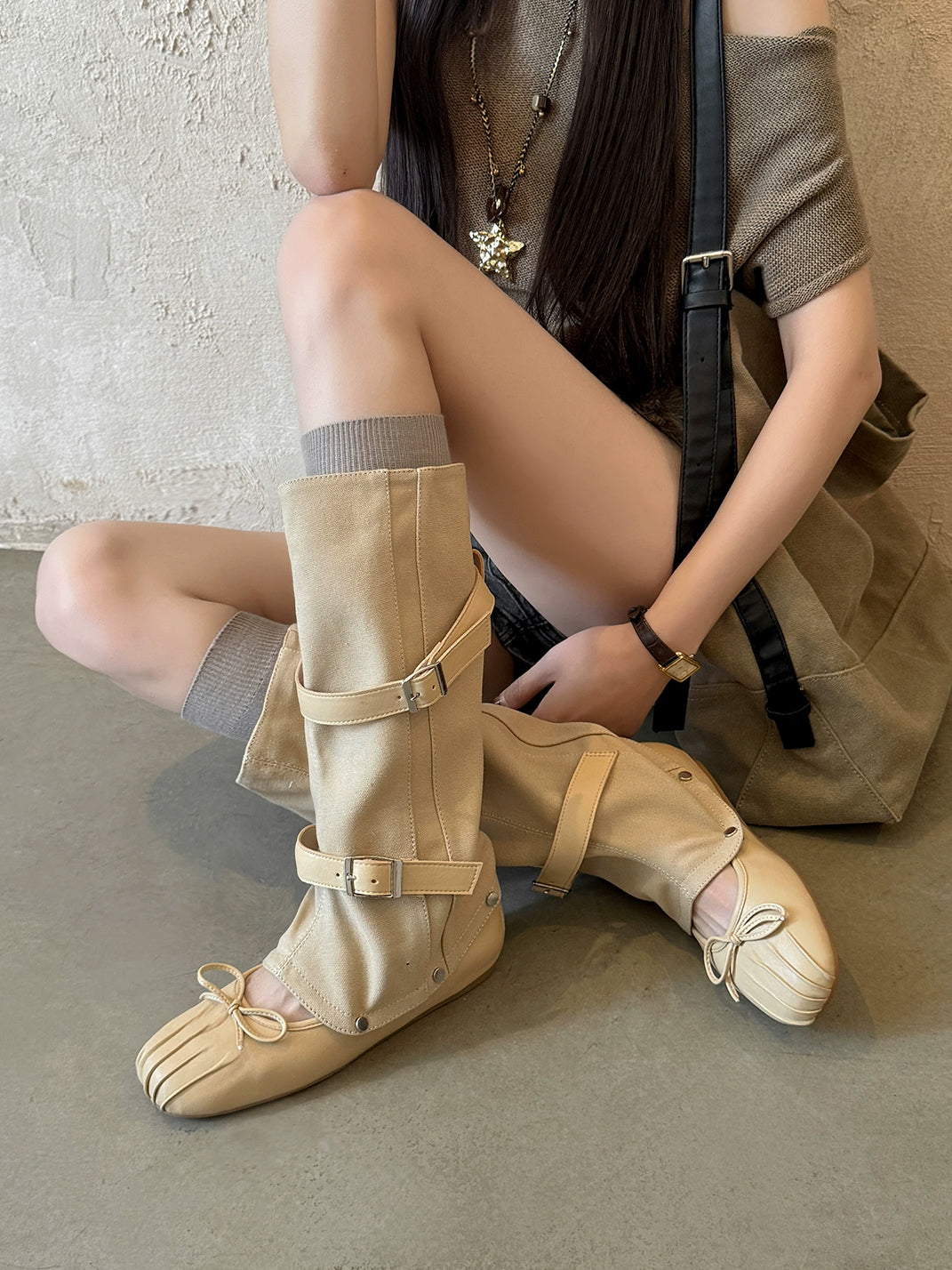 Detachable Gaiter Ballet Boots - View 3