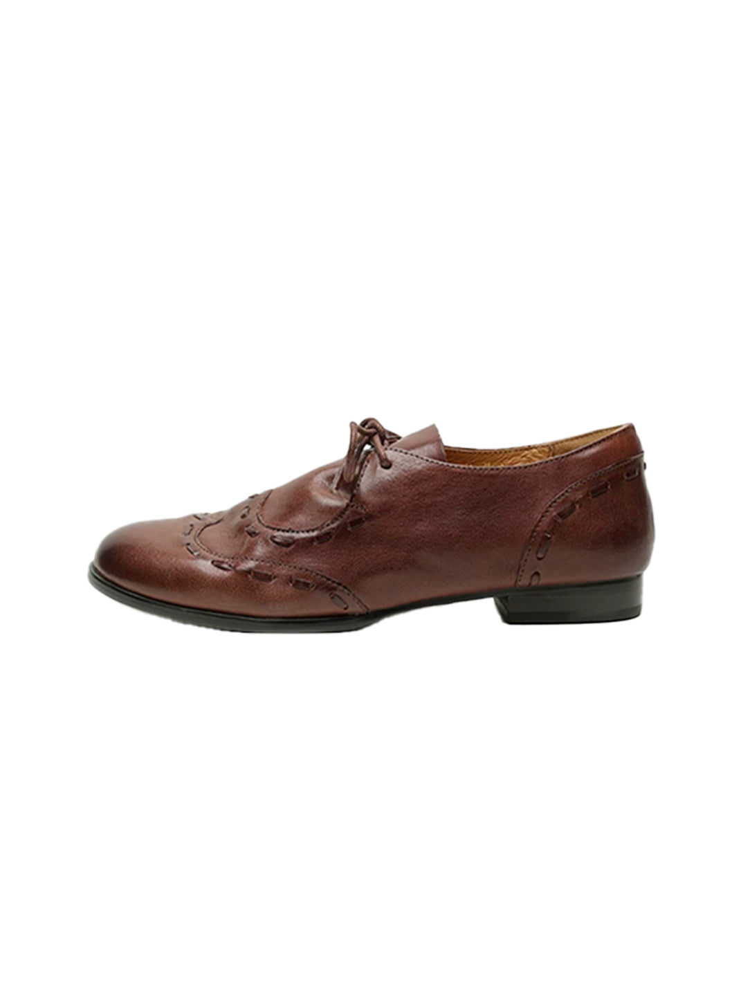Leather Low-Profile Lace-Up Shoes