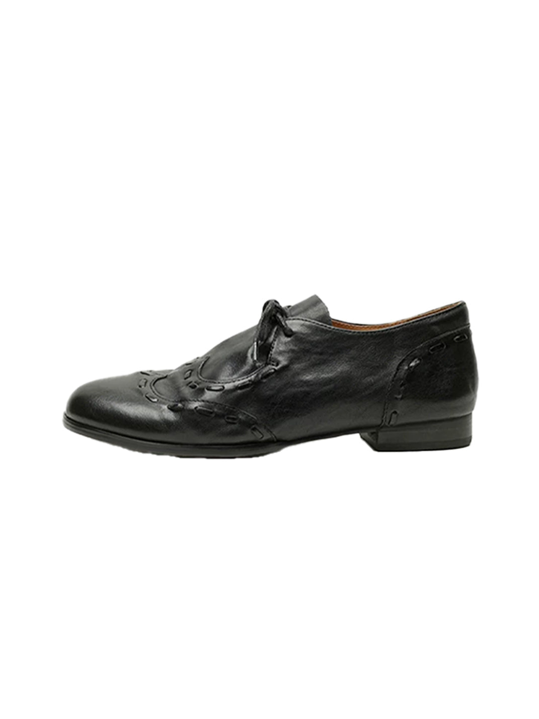 Leather Low-Profile Lace-Up Shoes - View 6