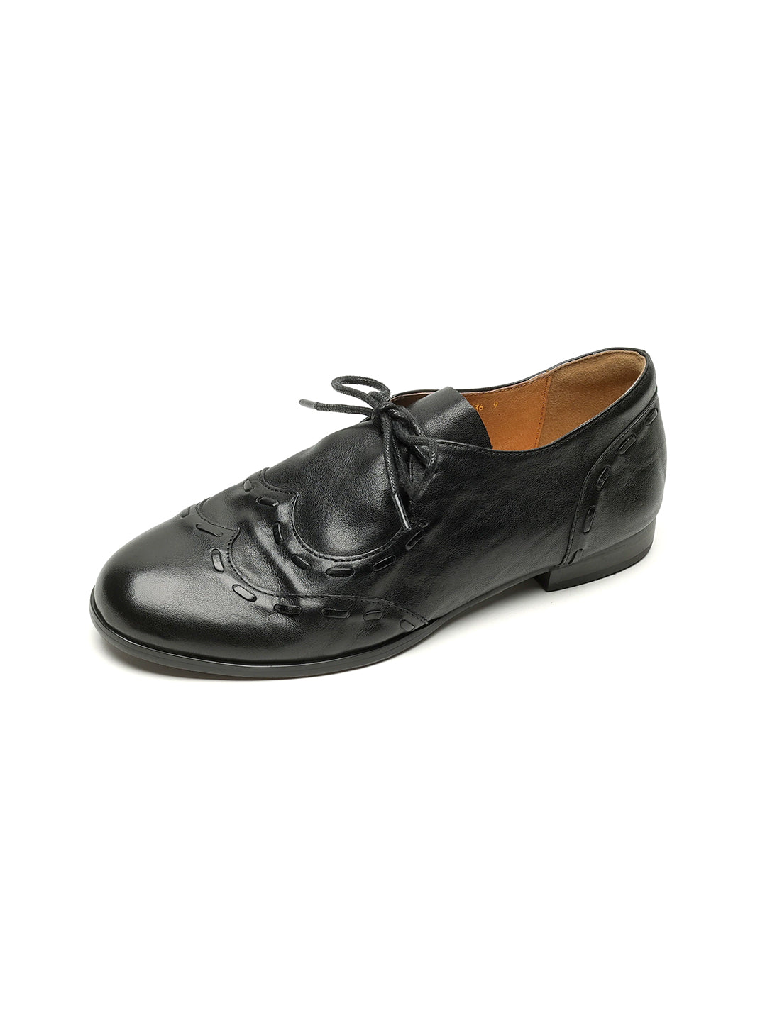 Leather Low-Profile Lace-Up Shoes - View 10