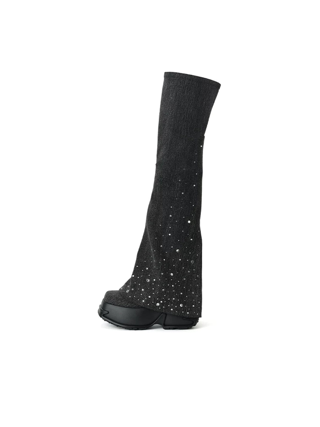 Crystal Platform Over-the-Knee Boots