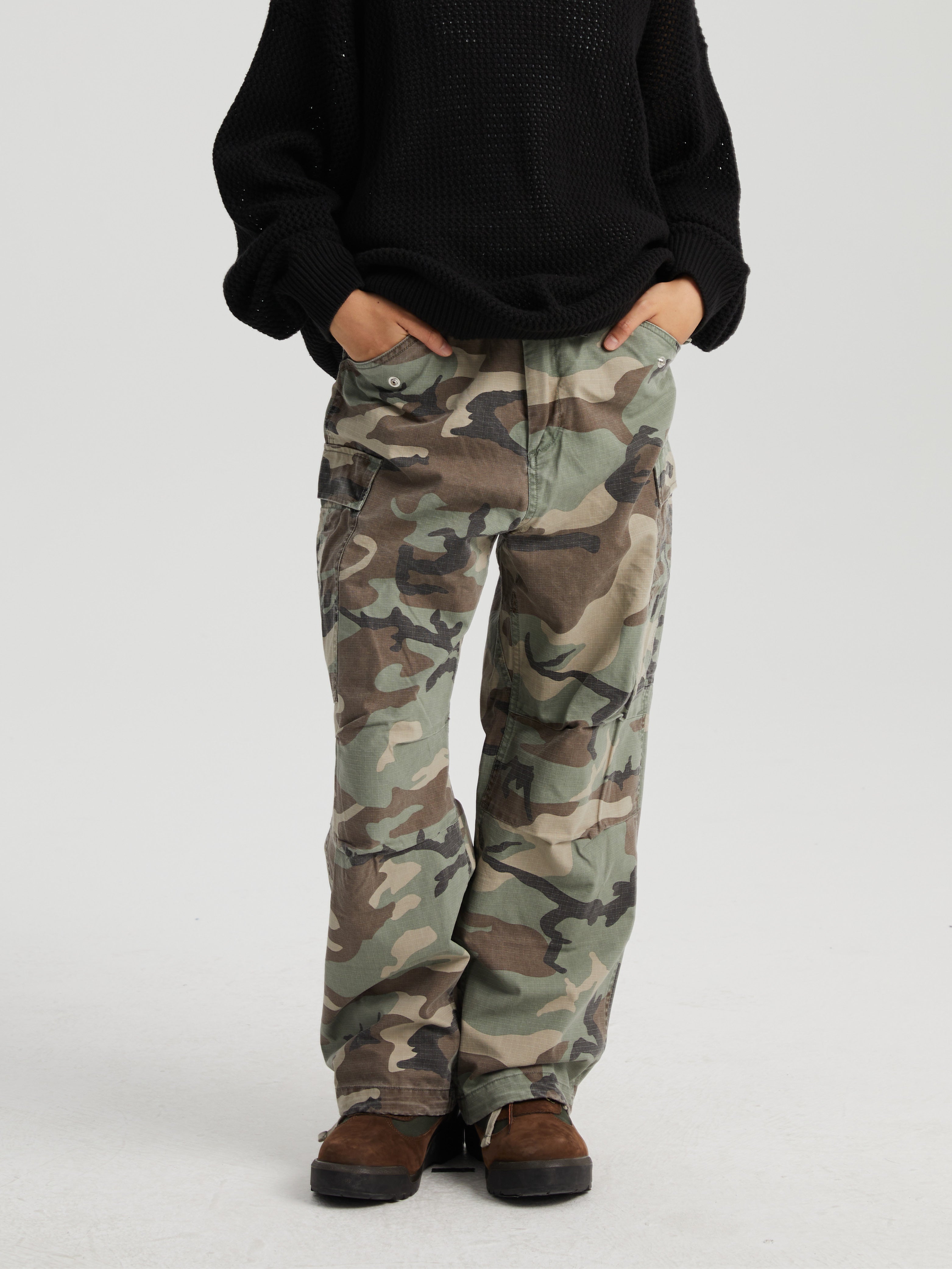 Rugged Camouflage Old M51 Work Pants - chiclara