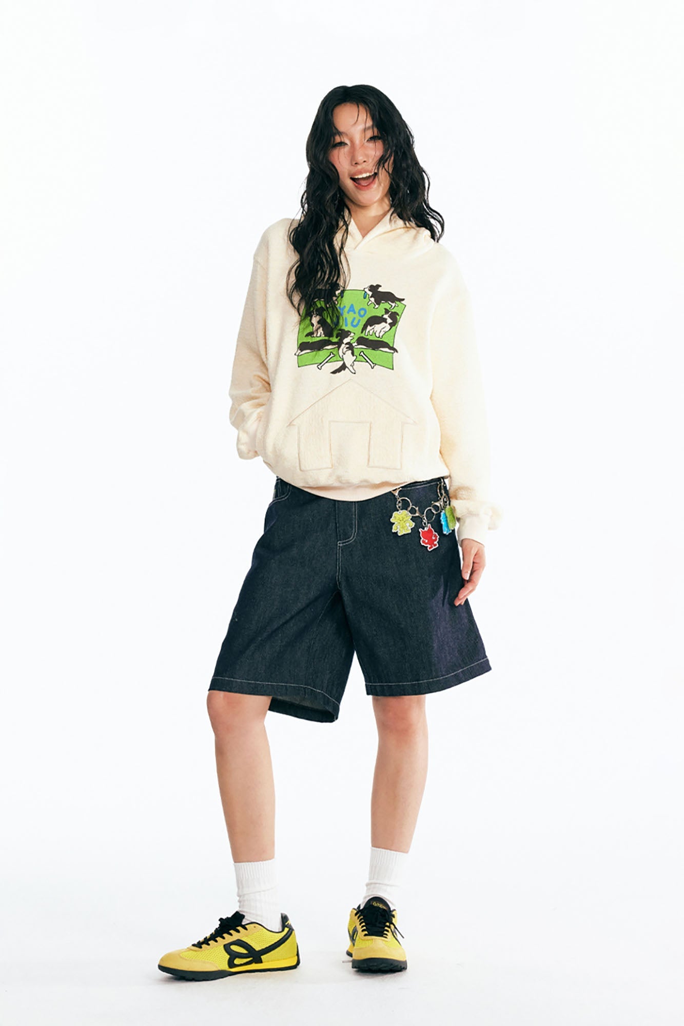 Puppy Paradise Oversized Graphic Hoodie