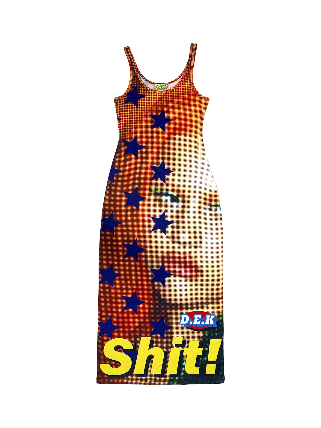 Halftone Star Graphic Bodycon Maxi Dress - View 2
