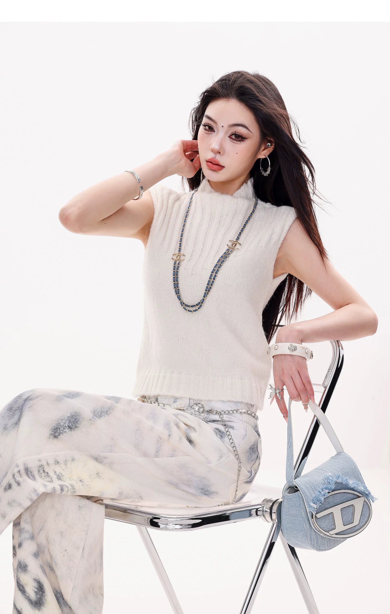 Leopard Tie-Dye Wide-Leg Jeans detail 6
