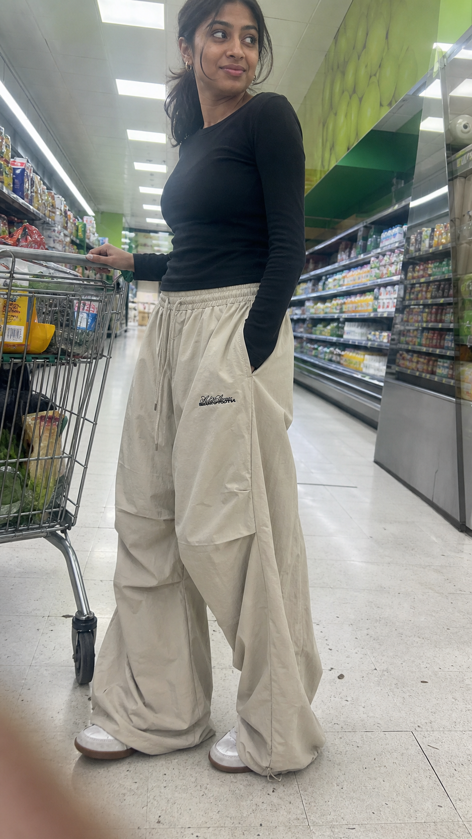 Desert Drift Parachute Pants UGC grocery candid
