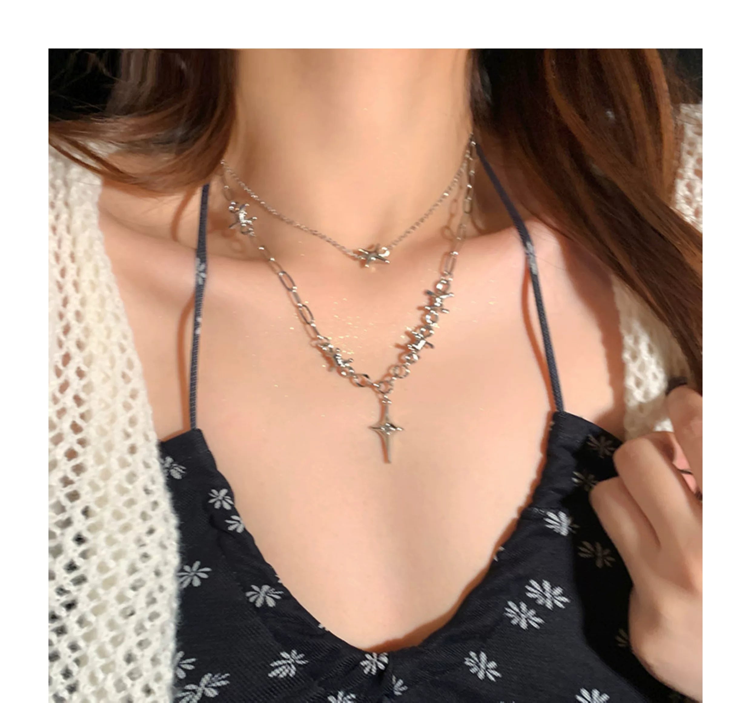 Layered Star Pendant Necklace product view 1