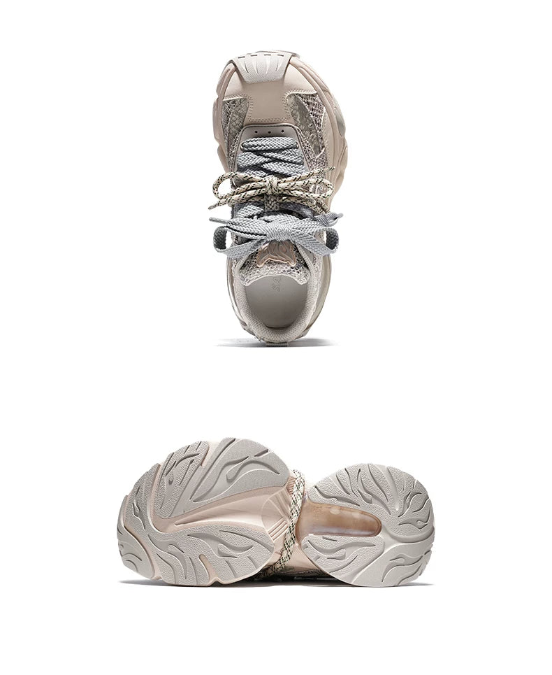 Distressed Mesh Air-Cushion Chunky Sneakers product view 2