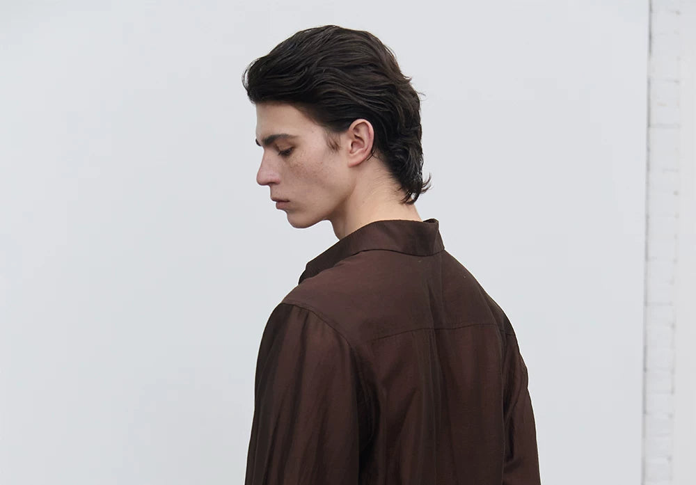 Fluid Sheen Tailored Long-Sleeve Shirt product view 4