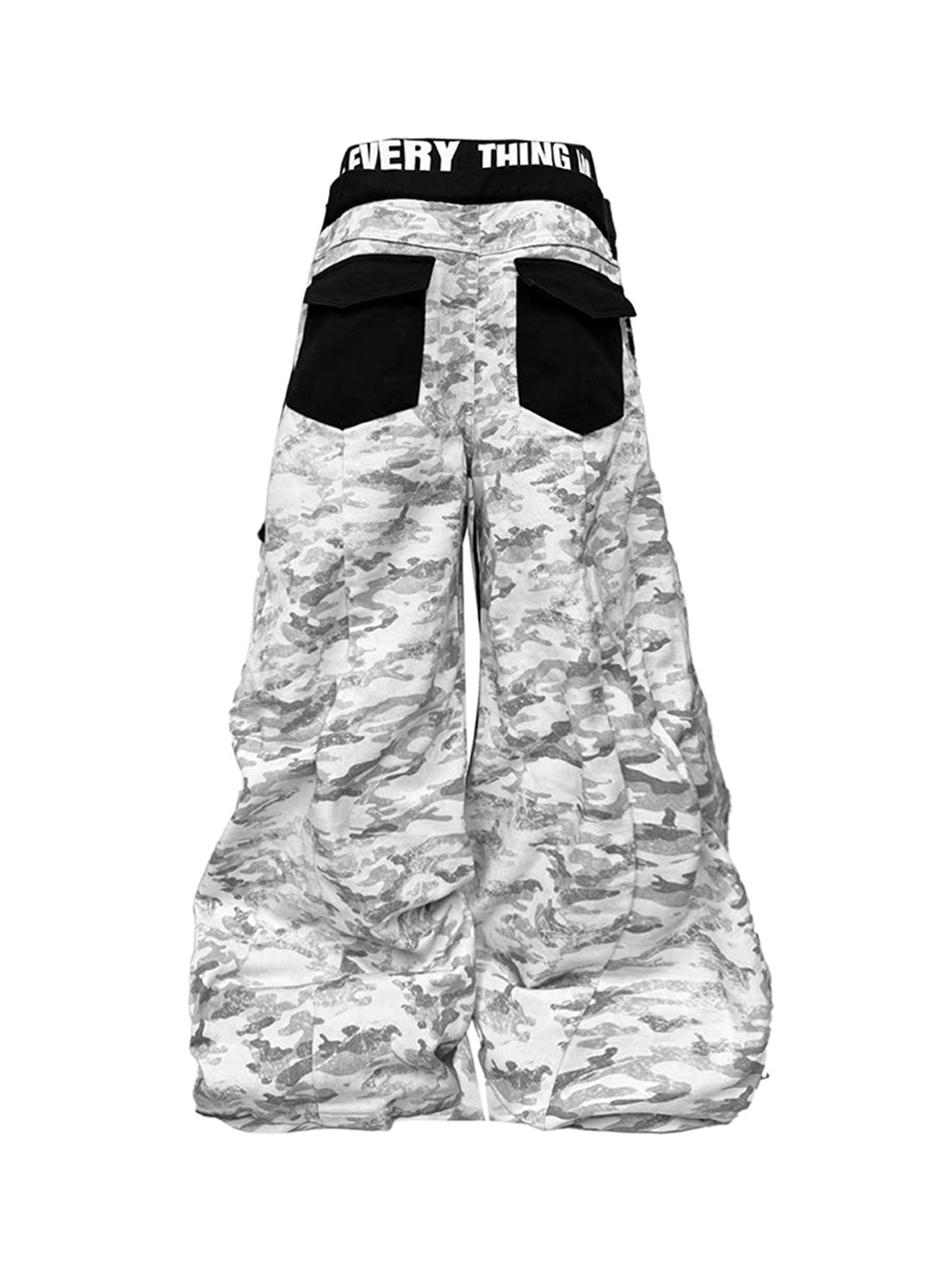 Camouflage Double-Waist Wide-Leg Jeans - View 7