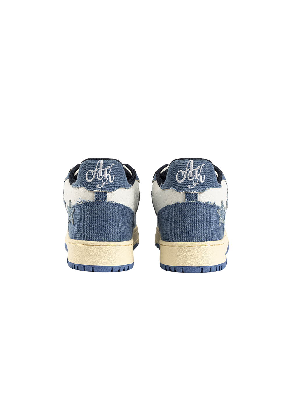 Distressed Denim Star Low-Top Sneakers - View 8