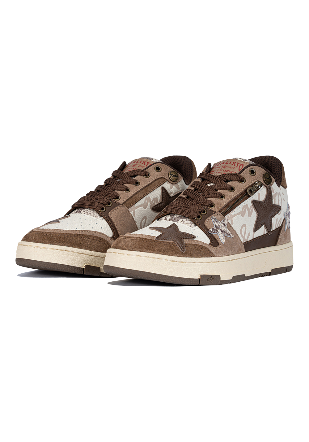Distressed Denim Star Low-Top Sneakers - View 9