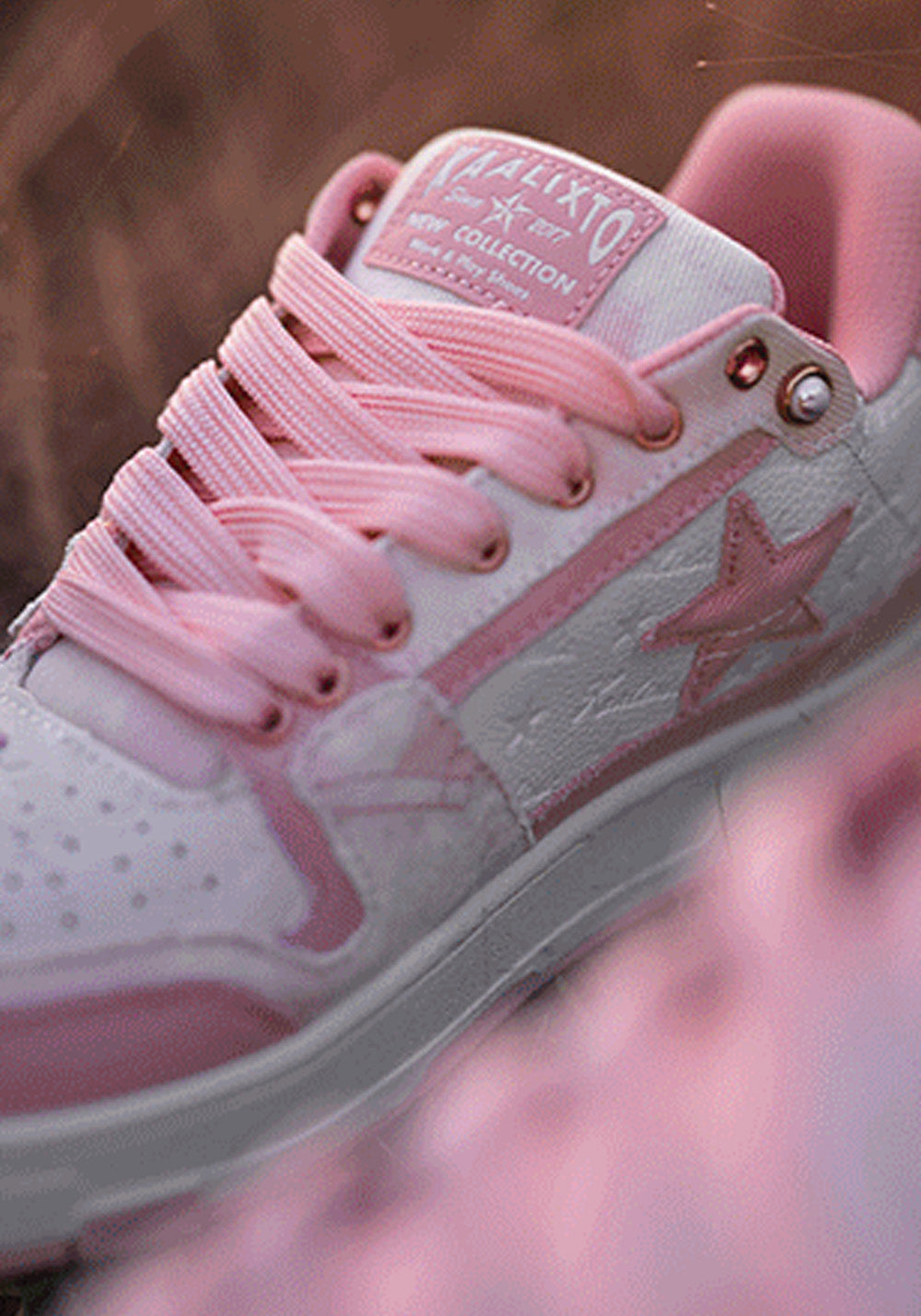 Distressed Denim Star Low-Top Sneakers - View 17