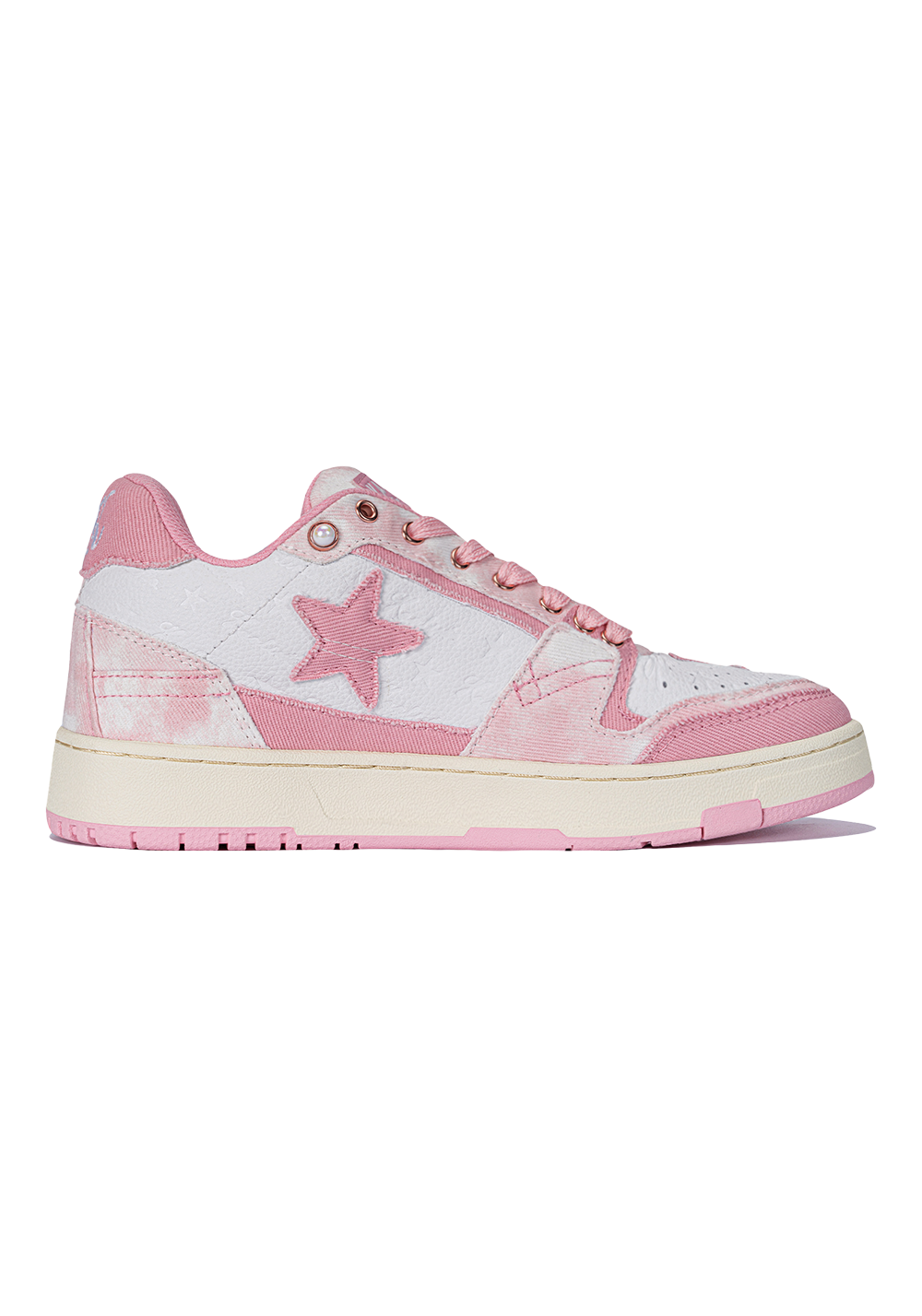 Distressed Denim Star Low-Top Sneakers - View 22