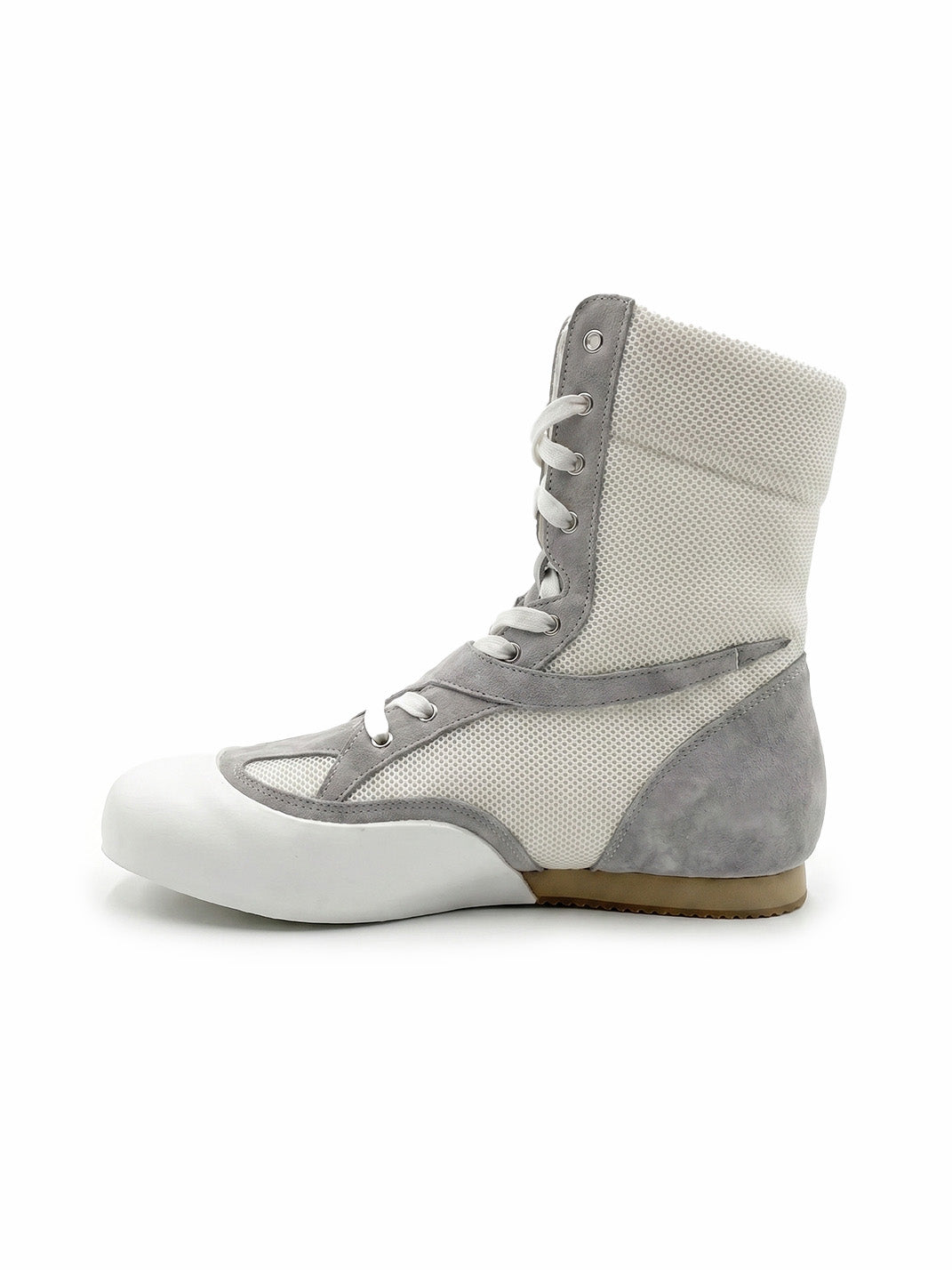 Metallic Mesh Low-Sole Boxing Boots