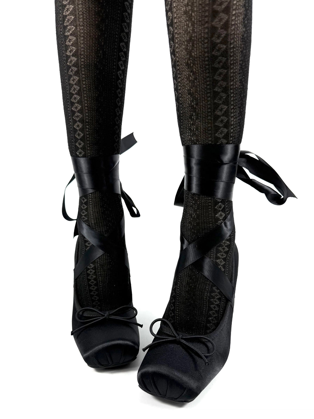 Bow-Strap Sculptural 9cm Satin Pumps - View 2