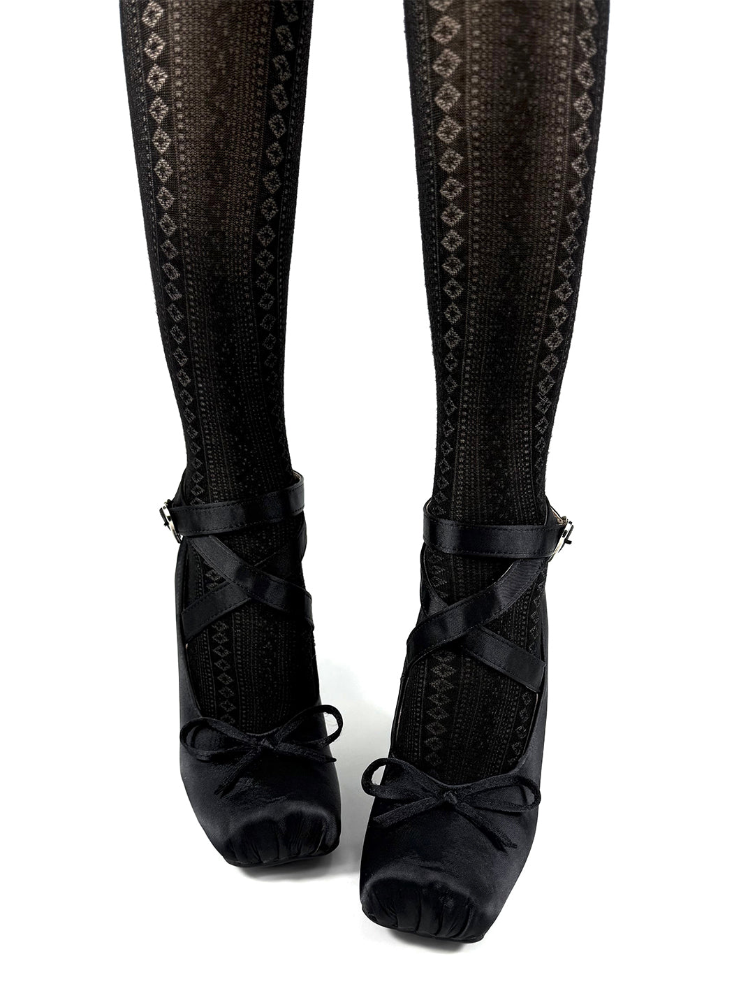 Bow-Strap Sculptural 9cm Satin Pumps - View 3