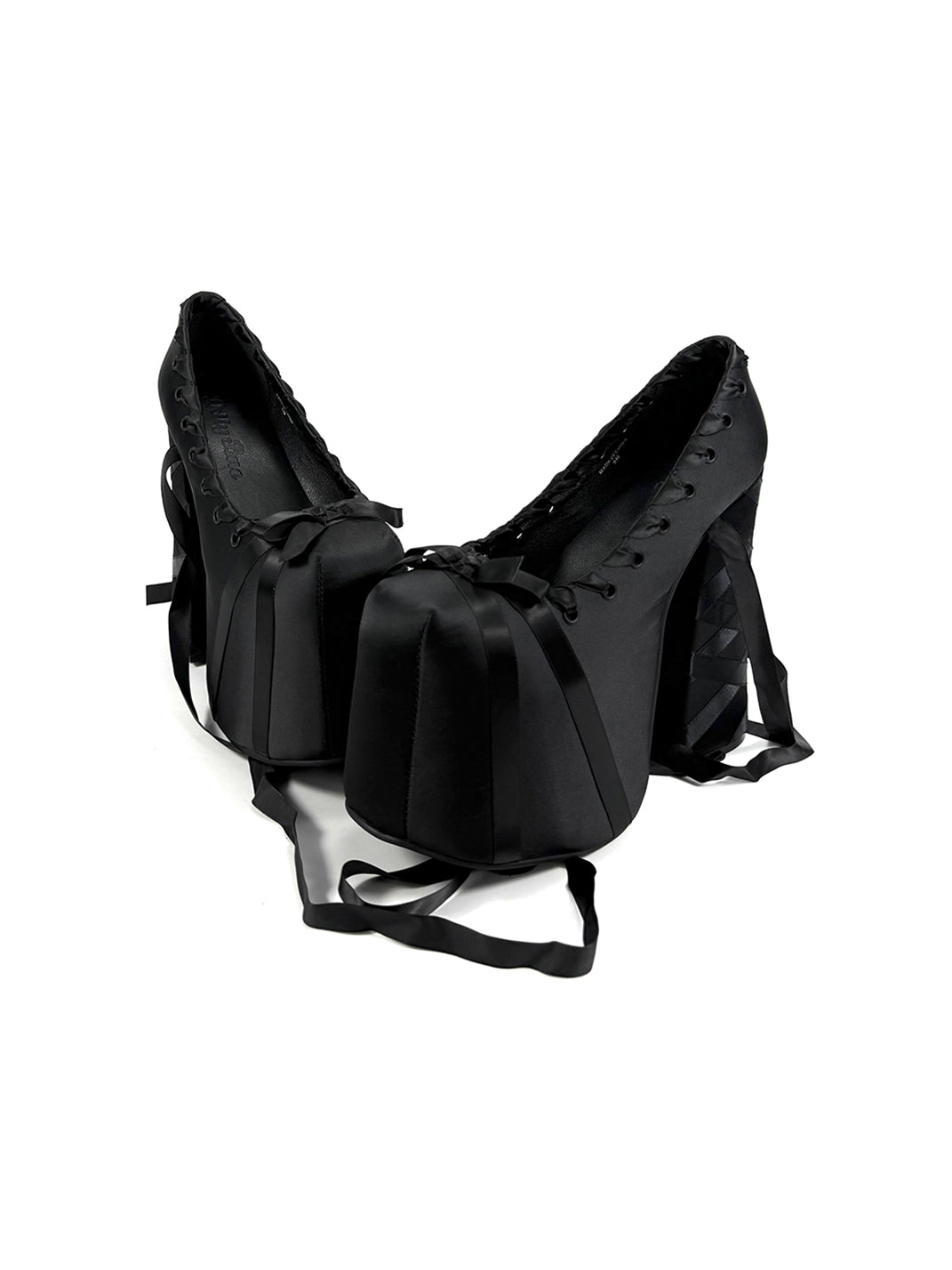 Ribbon-Lace 16cm Platform Pumps - View 8