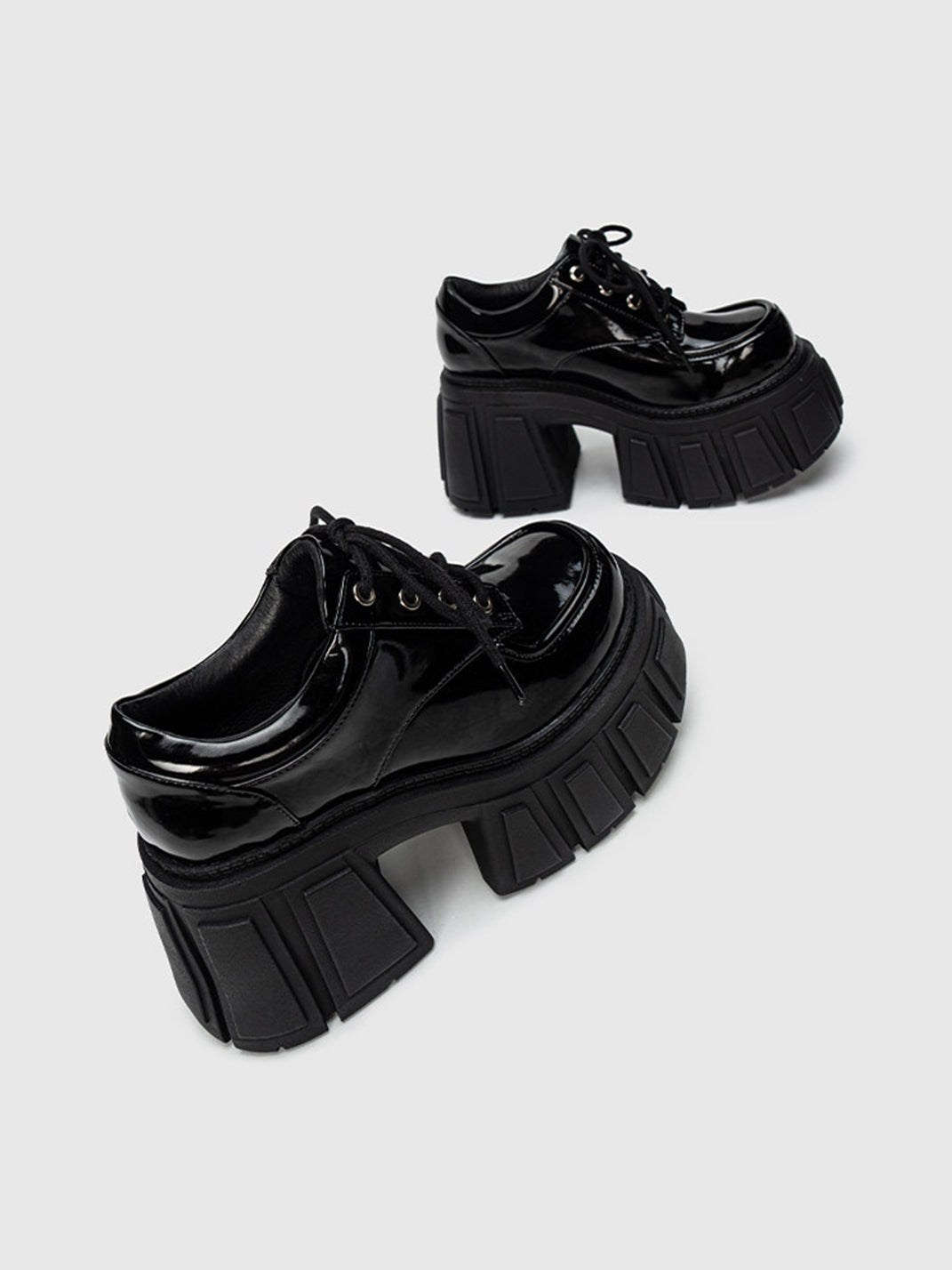 Patent Chunky Platform Derby Heels - View 13