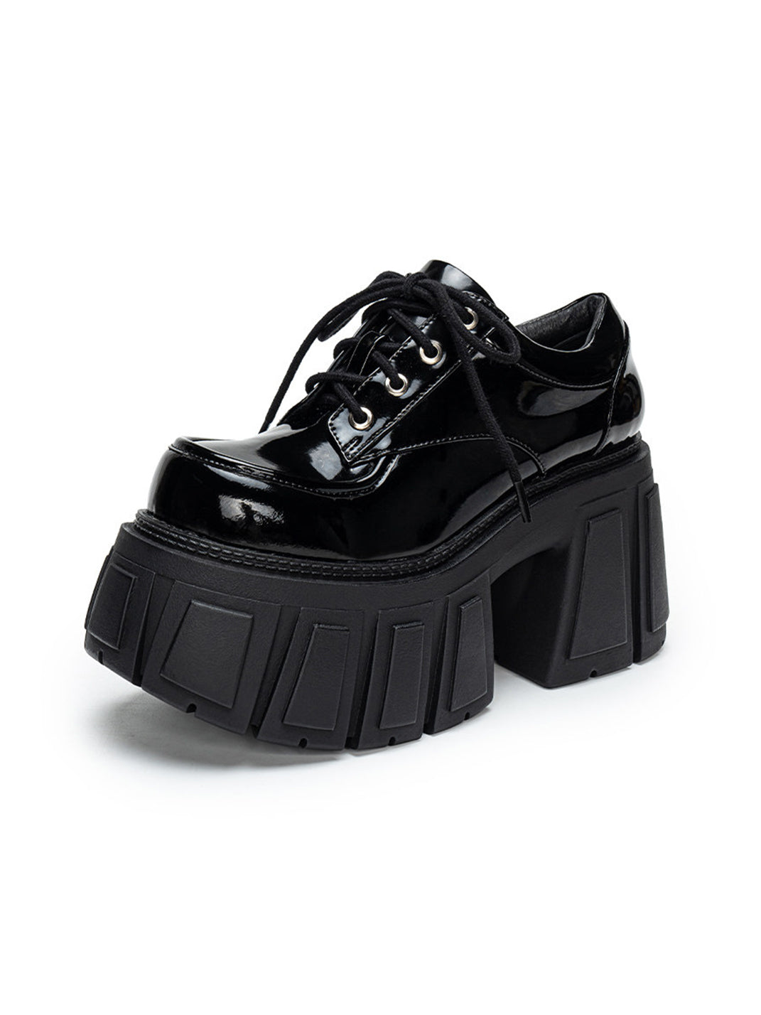 Patent Chunky Platform Derby Heels - View 15