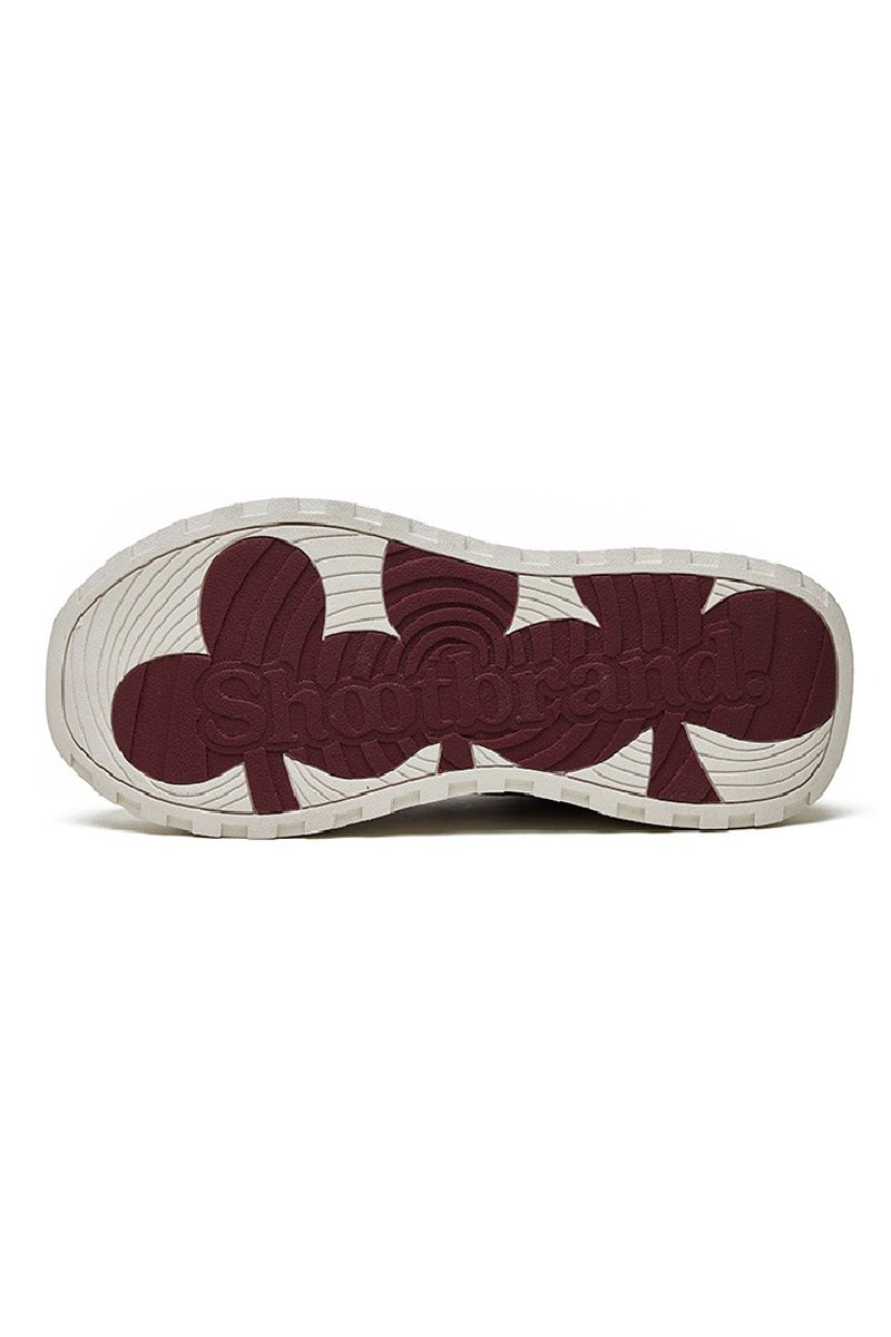 Pattern Platform Sneakers Wine Red
