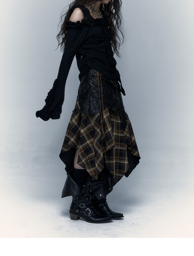 Rebel Red Tartan Mini Dress - Harmony main image 0