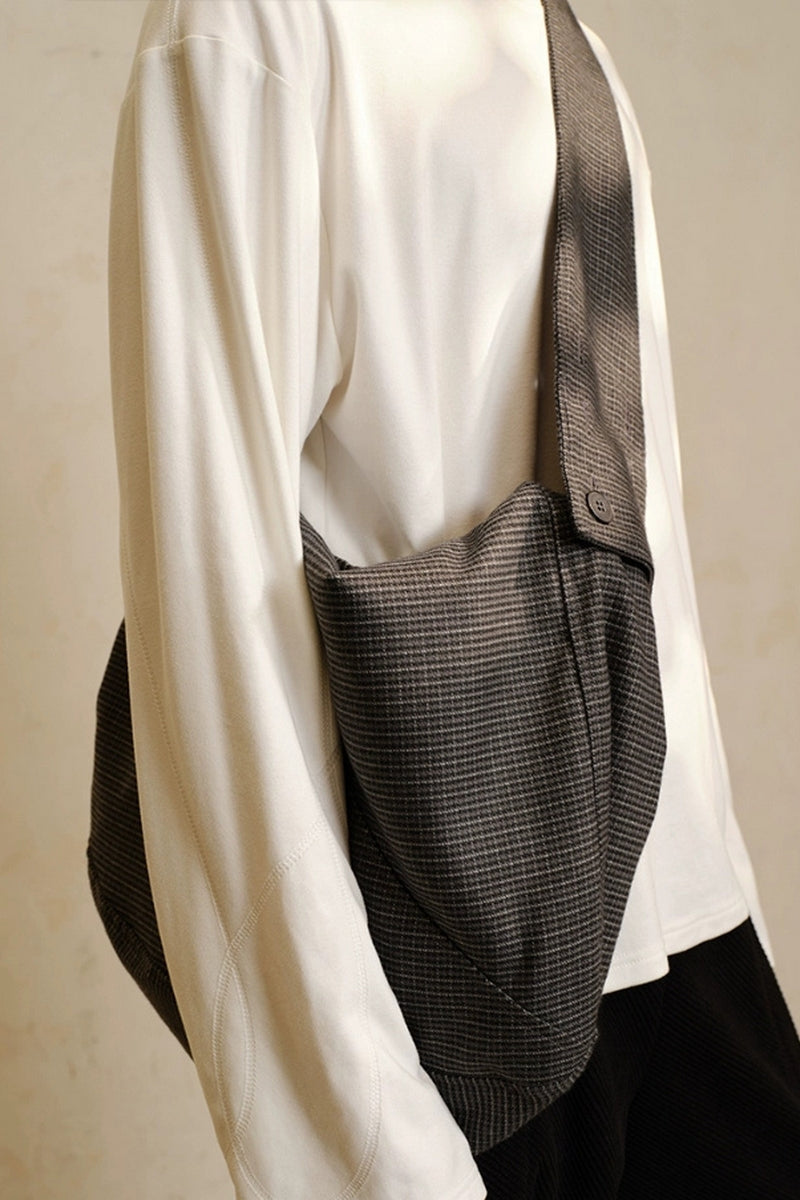 Plaid Messenger Shoulder Bag