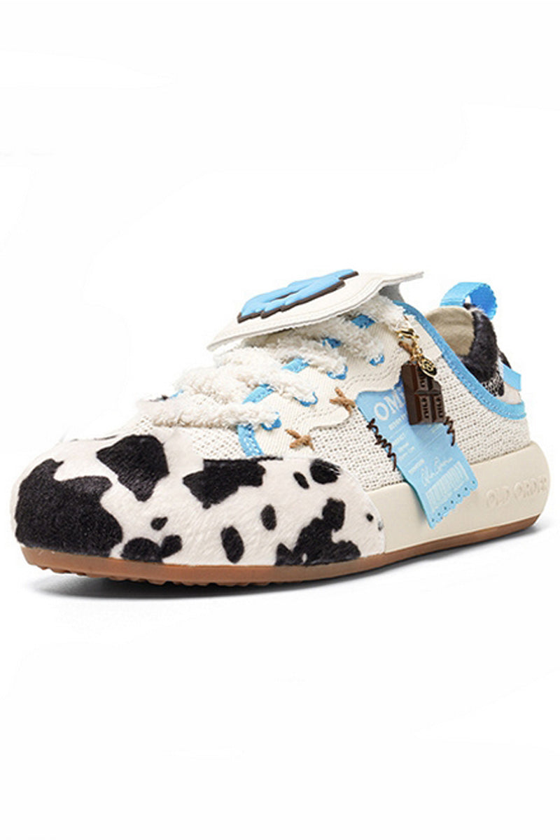 Cow Pattern Chunky Sneakers