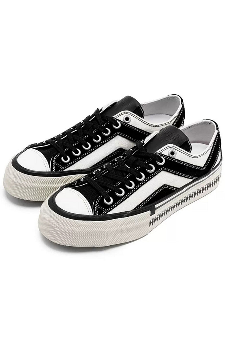 Black White Platform Canvas Sneakers