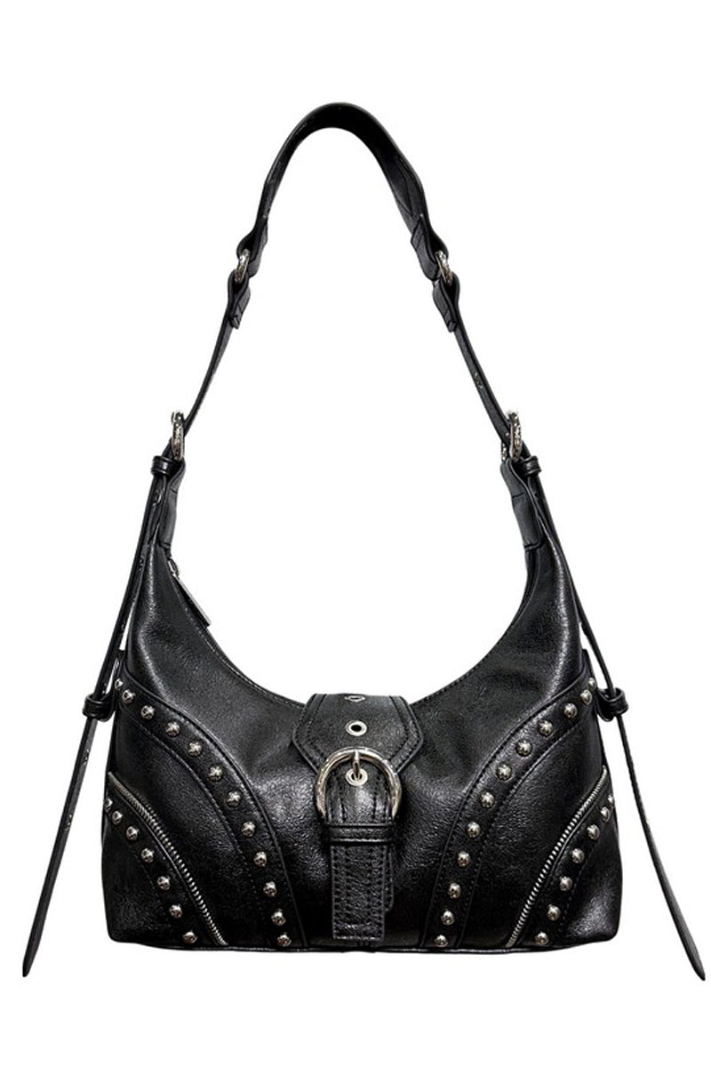 Studded Western Buckle Shoulder Bag